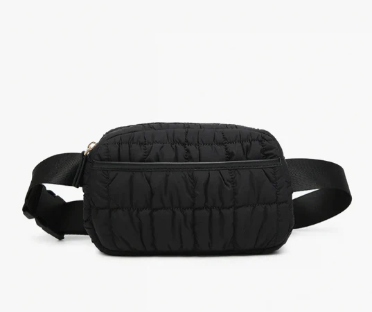 Stylish Quilted Black Crossbody Bag